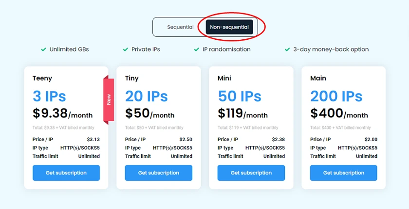 Smartproxy DDC Prices Non Sequential