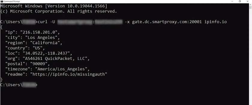 Smart proxy test result