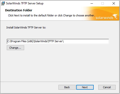 SolarWinds TFTP Server Installation