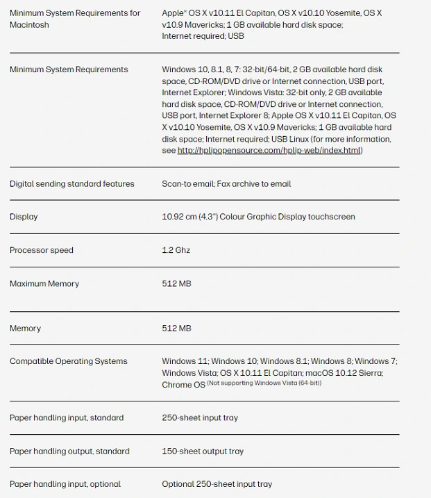 8730 Specifications