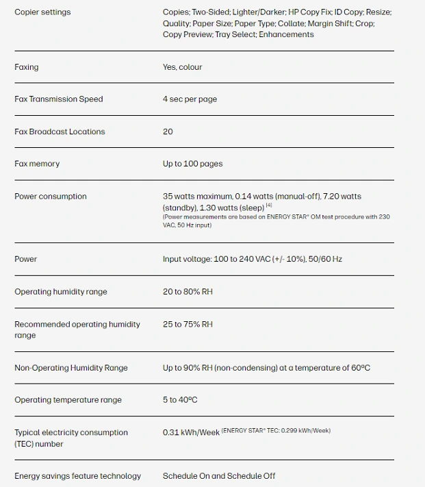 8730 Specifications